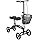 Drive Medical 796 Adjustable Height Steerable Knee Walker Knee Scooter Leg Walker Crutch Alternative, Dual Pad with Basket and Hand Brake 350 Pound Weight Cap