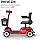 Alternative view of Movcan X-02 4 Wheel Mobility Scooter for Adults&Seniors 300W Motor Upto 5 MPH Long Range 13Miles Dual 12V 12Ah Removable Batteries with Basket,419LB Capacity, Foldable Wheelchair,All-Scenario,Red