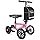 Economy Steerable Knee Walker - Compact Crutch Alternative for Foot Injuries with Dual Braking System (Pink)