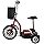 Alternative view of Drive Medical ZOOME3 Recreational Power Mobility Scooter, Red