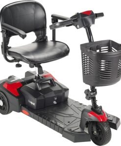 Drive Medical Spitfire Scout 3 Compact Travel Scooter, 3-wheel, Red/Blue